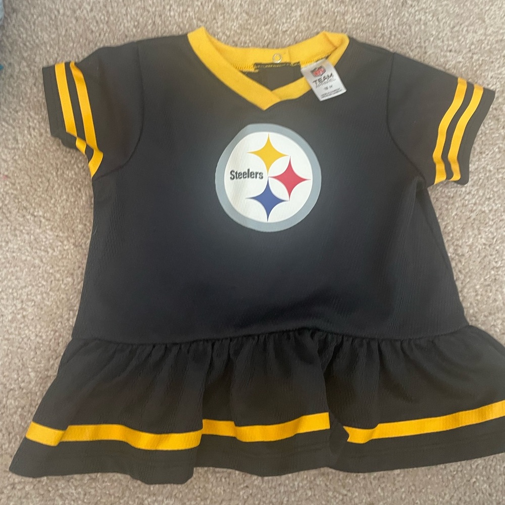 Pittsburgh Steelers NFL peplum top! 18 months